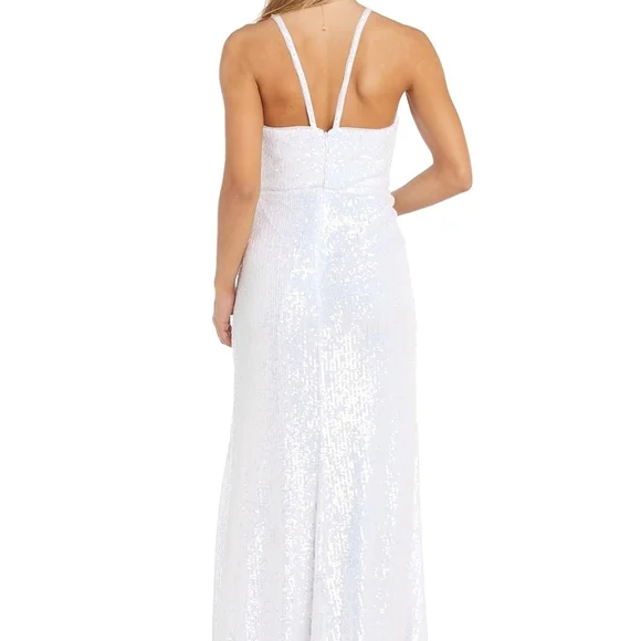 Morgan & Co. White Sequin Gown - Picture 3 of 7